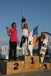 Melissa takes 1st place for a kiteboarding competition 